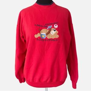 Vintage novelty A Dog is a Person sweatshirt